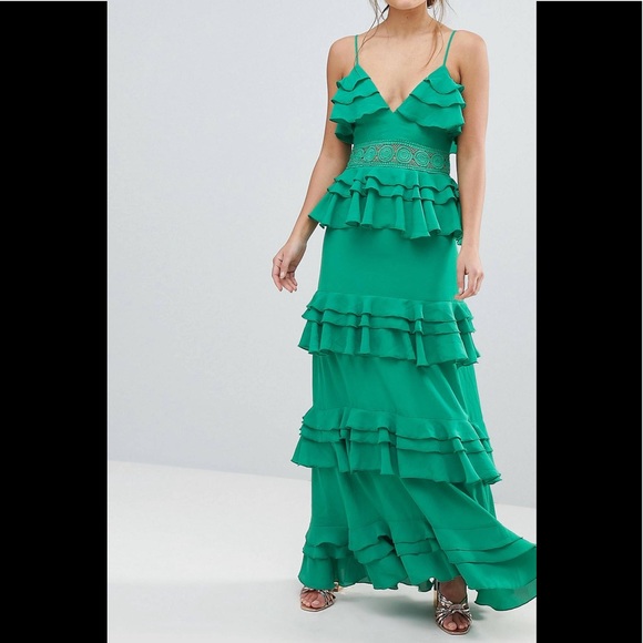 ruffle tiered maxi dress